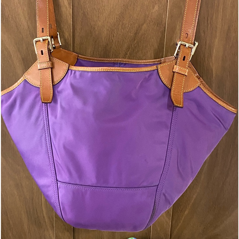 Dooney & Bourke Nylon Medium Purple Valerie Shoulder Bag - Picture 7 of 15